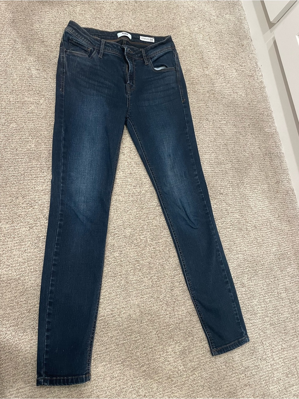 Kensie Dark Indigo Skinny Jeans with Contrast Stitching